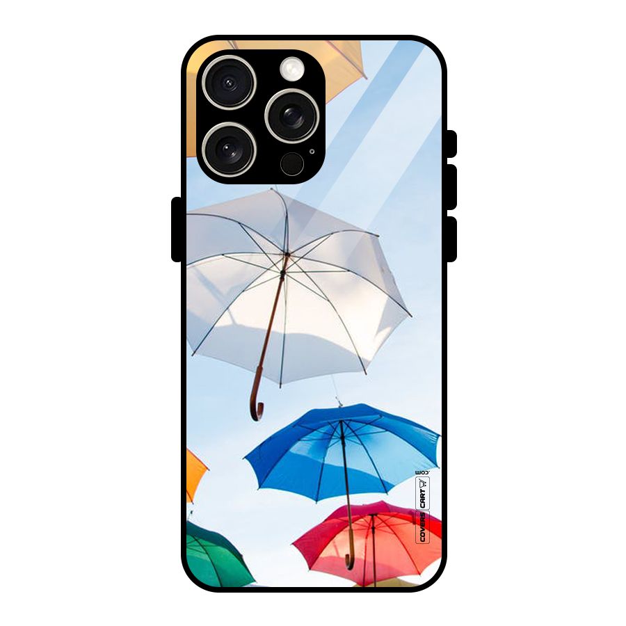 Umbrella Sky Glass Back Case for iPhone 15 Pro Max
