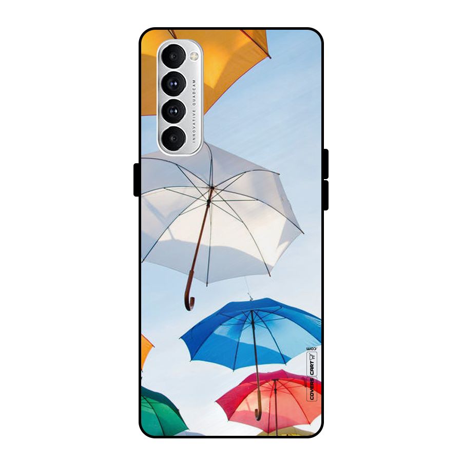 Umbrella Sky Metal Back Case for Oppo Reno4 Pro