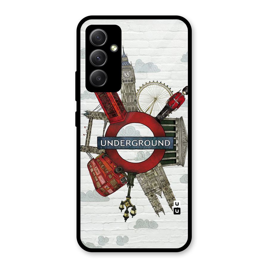Underground Design Glass Back Case for Galaxy A34