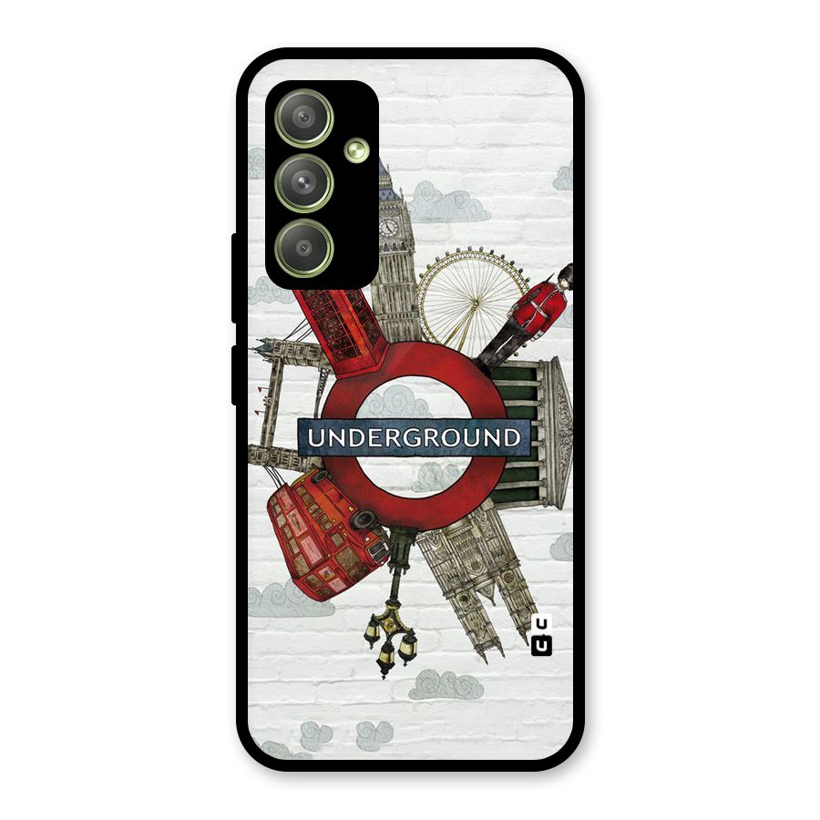 Underground Design Glass Back Case for Galaxy A54