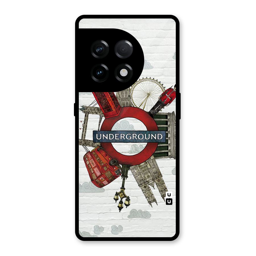 Underground Design Glass Back Case for OnePlus 11R