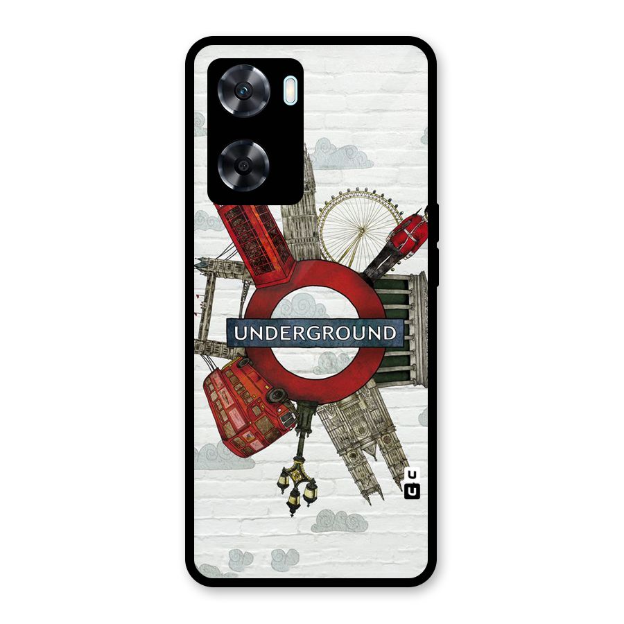 Underground Design Glass Back Case for Oppo A77s