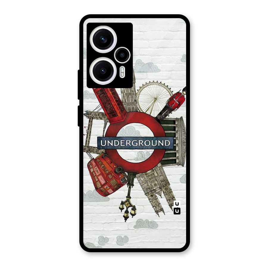 Underground Design Glass Back Case for Poco F5