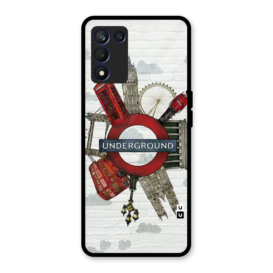 Underground Design Glass Back Case for Realme 9 5G Speed