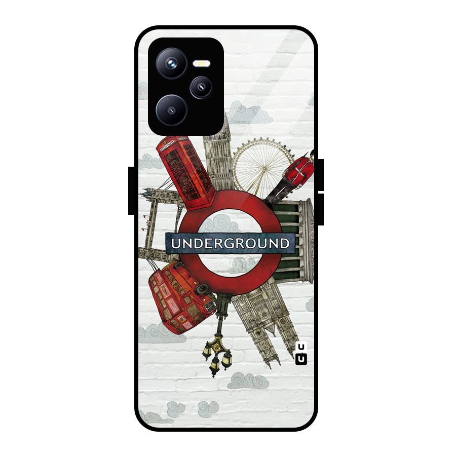 Underground Design Glass Back Case for Realme C35