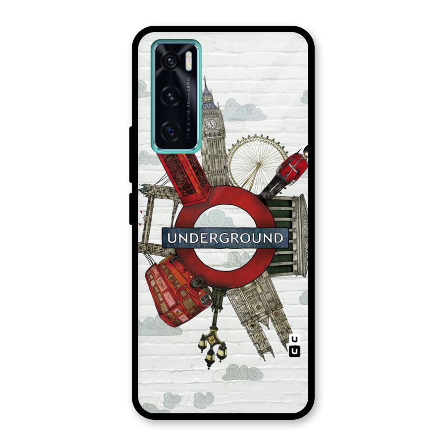 Underground Design Glass Back Case for Vivo V20 SE