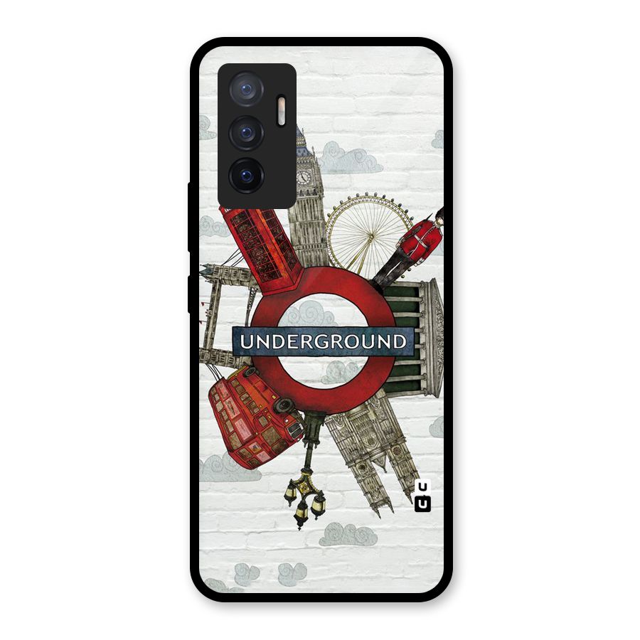 Underground Design Glass Back Case for Vivo V23e
