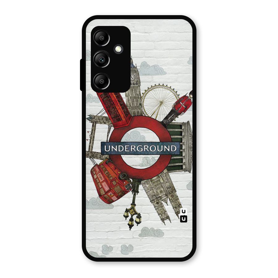 Underground Design Metal Back Case for Galaxy A14 5G