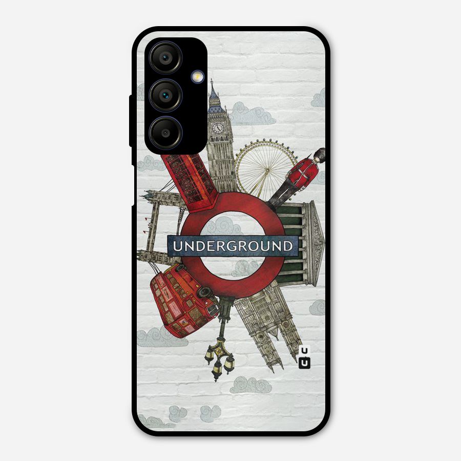 Underground Design Metal Back Case for Galaxy A15 5G