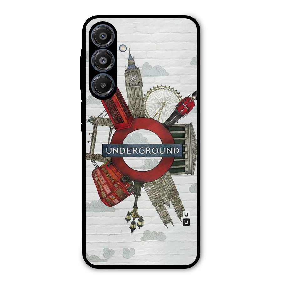 Underground Design Metal Back Case for Galaxy A16 5G