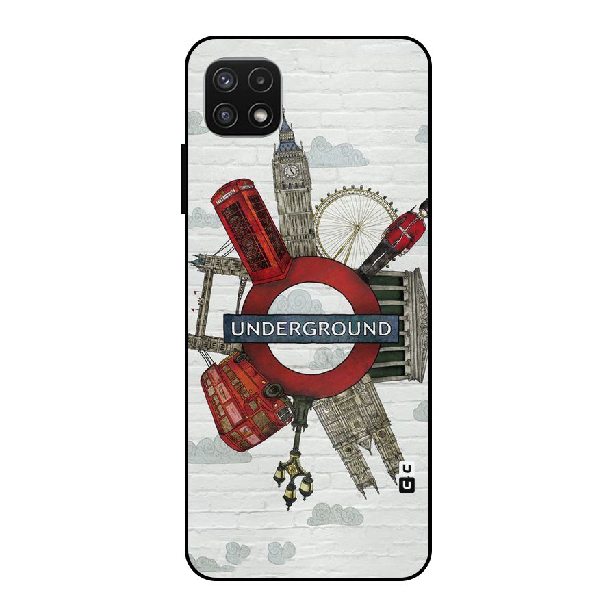 Underground Design Metal Back Case for Galaxy A22 5G