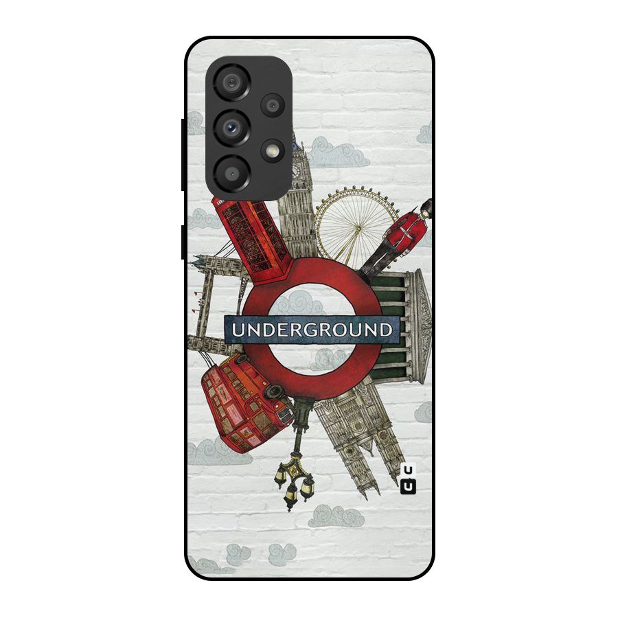 Underground Design Metal Back Case for Galaxy A33 5G