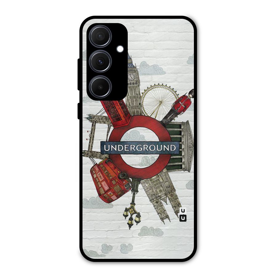 Underground Design Metal Back Case for Galaxy A35