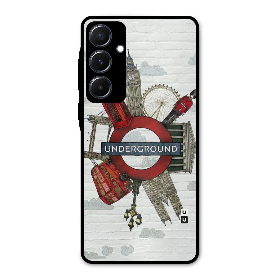 Underground Design Metal Back Case for Galaxy A55