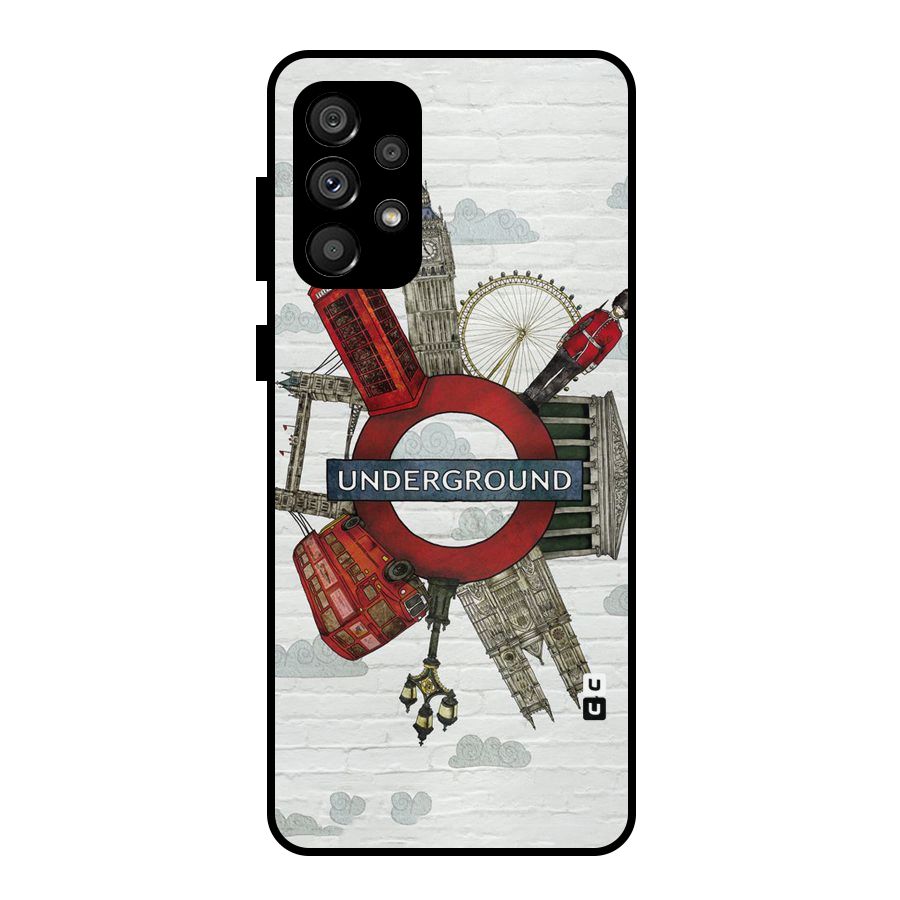 Underground Design Metal Back Case for Galaxy A73 5G