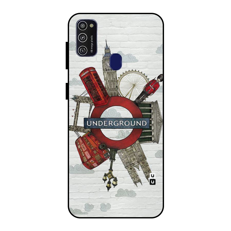 Underground Design Metal Back Case for Galaxy M21