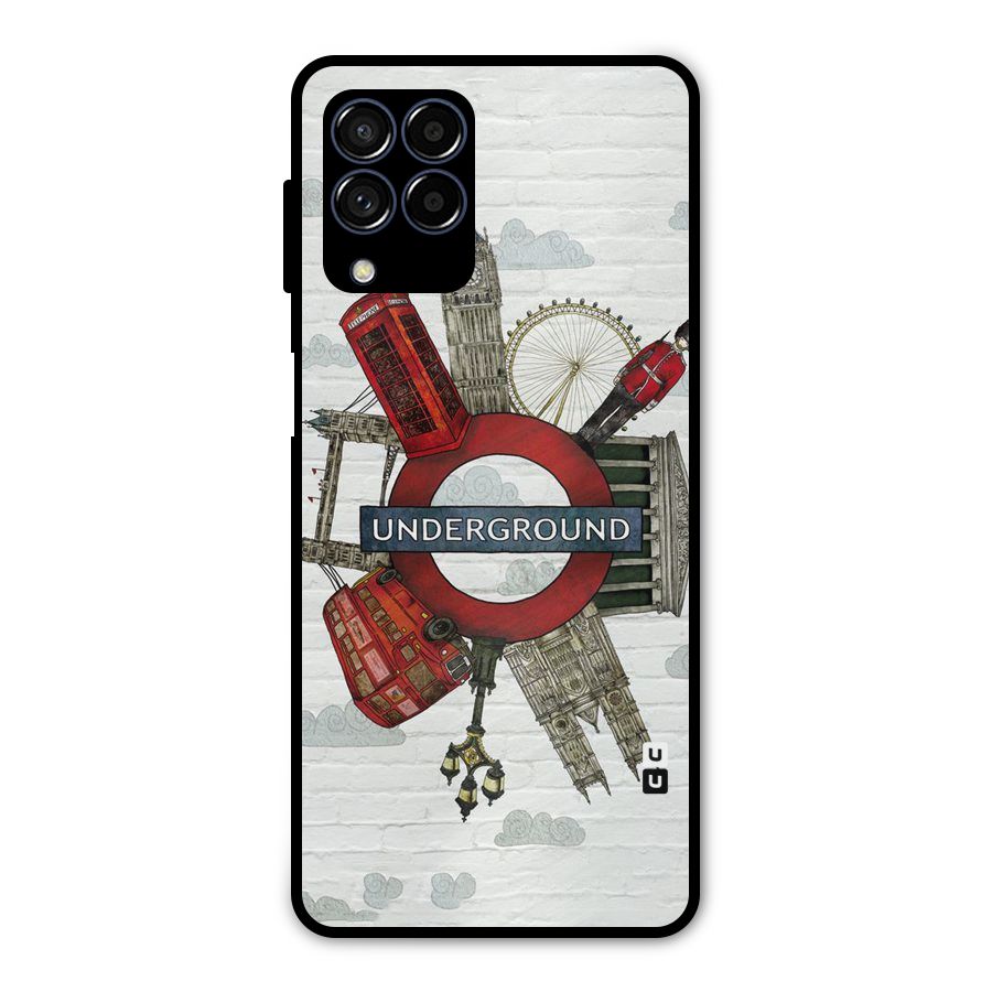 Underground Design Metal Back Case for Galaxy M53 5G