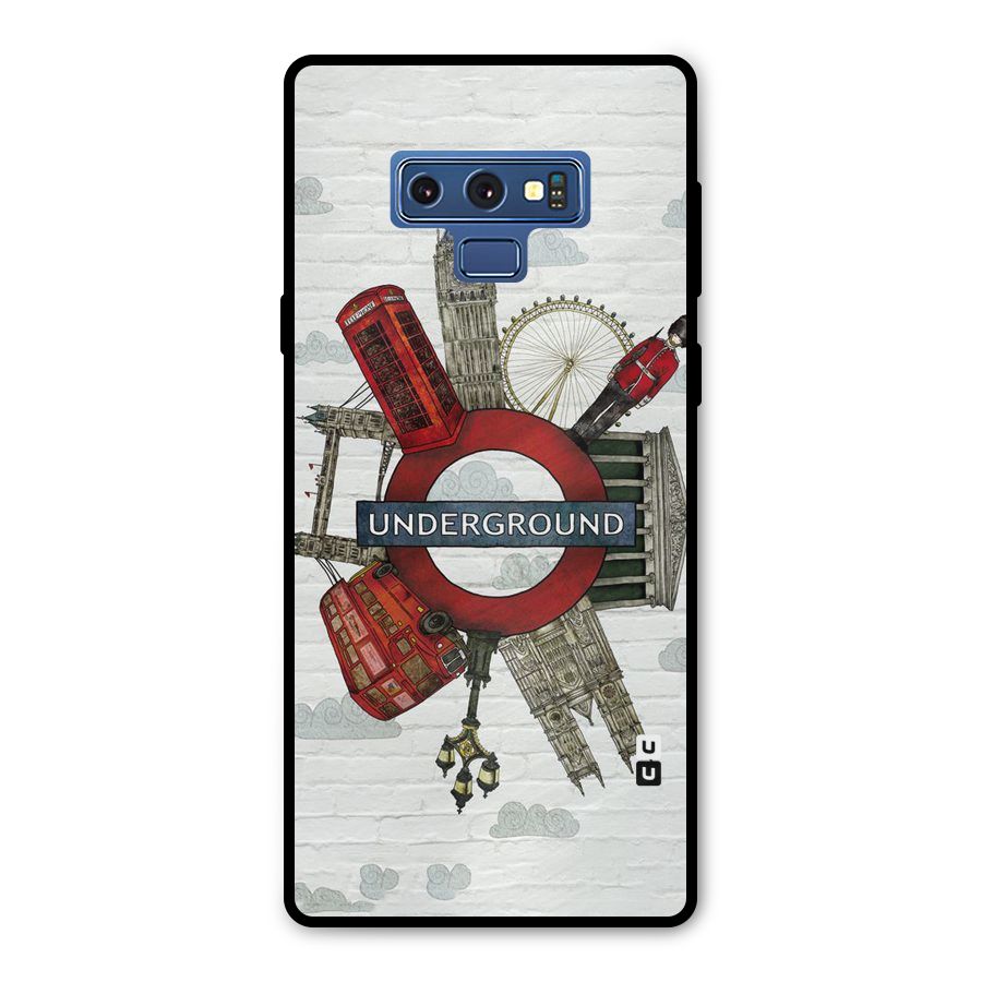 Underground Design Metal Back Case for Galaxy Note 9