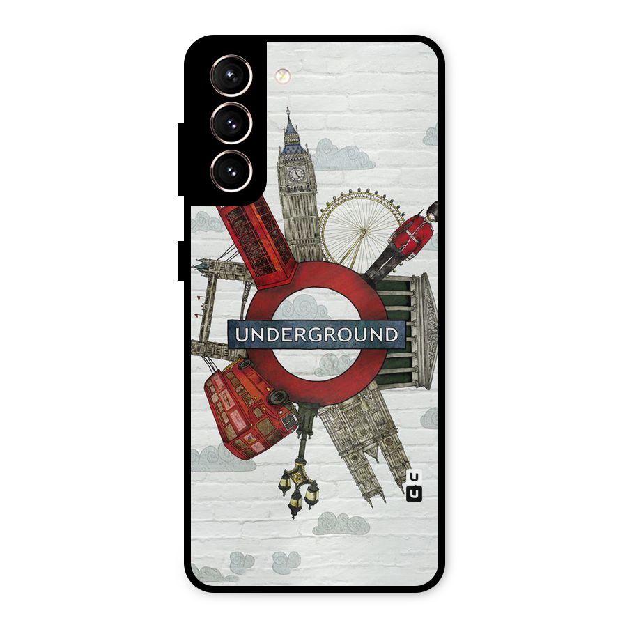 Underground Design Metal Back Case for Galaxy S21 5G