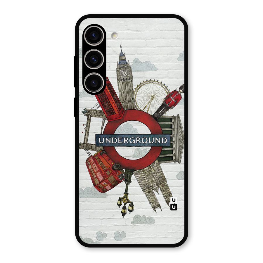 Underground Design Metal Back Case for Galaxy S23 Plus