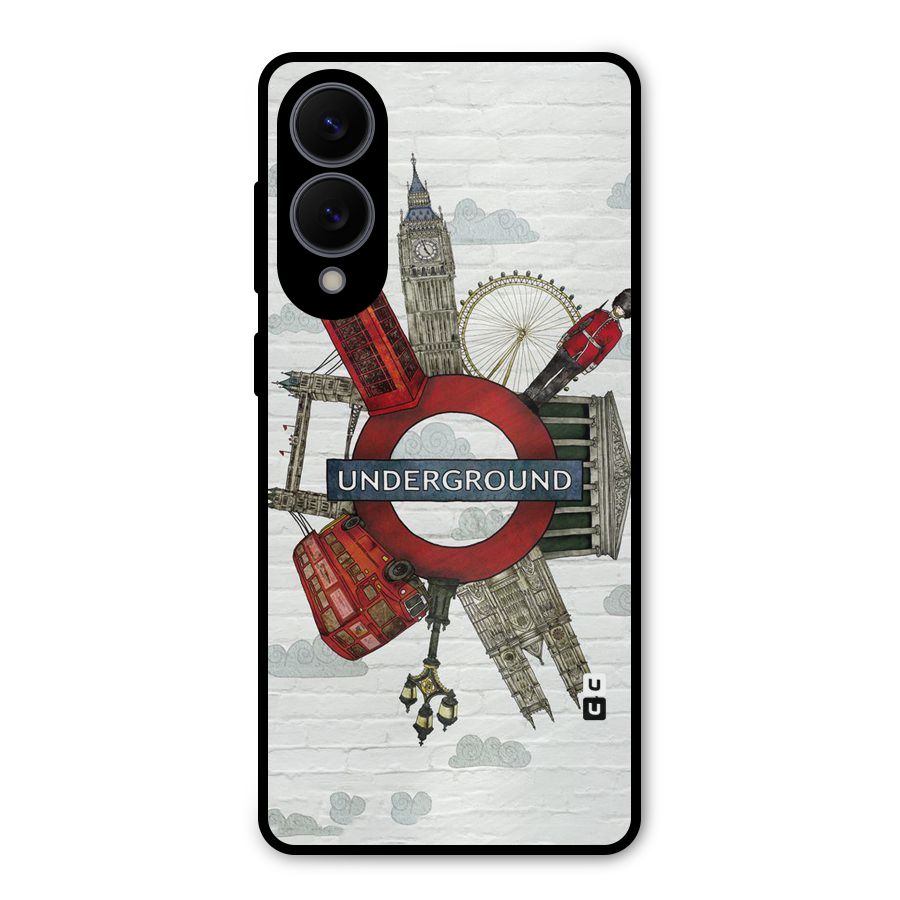 Underground Design Metal Back Case for Galaxy S25 Edge