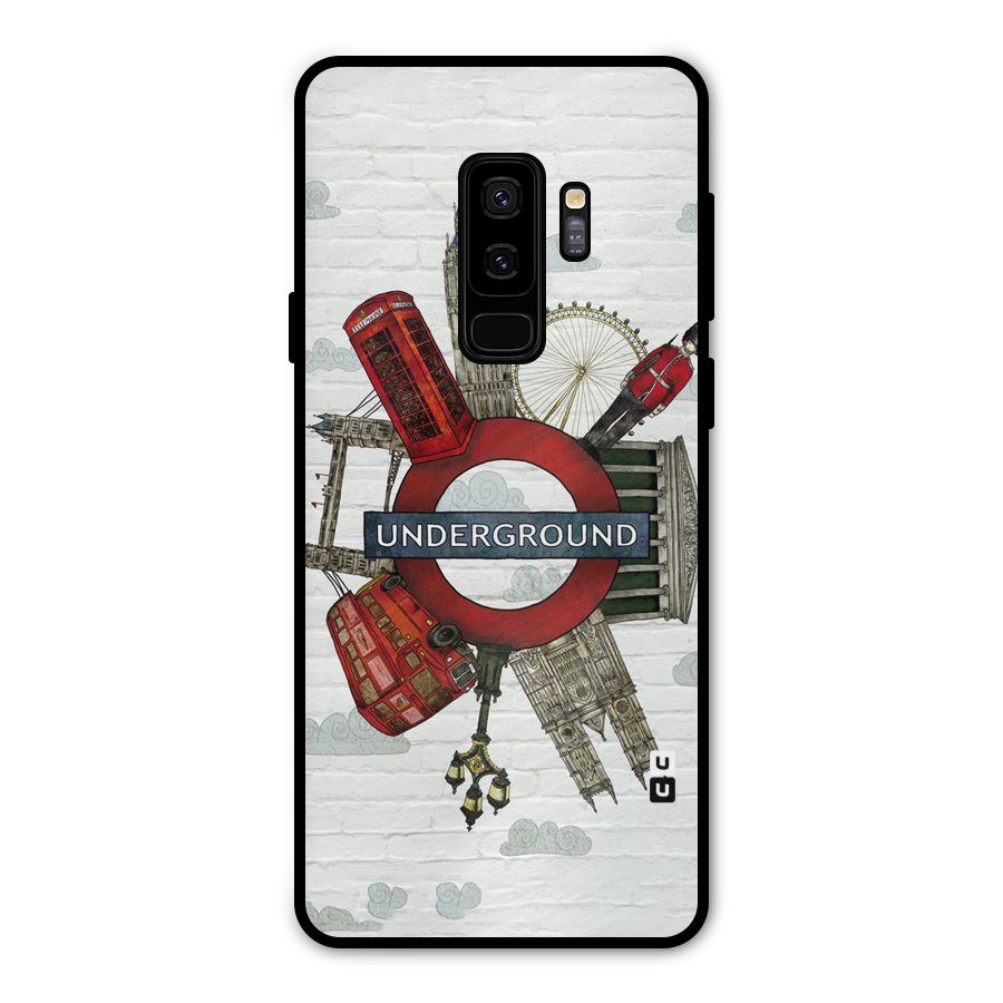 Underground Design Metal Back Case for Galaxy S9 Plus