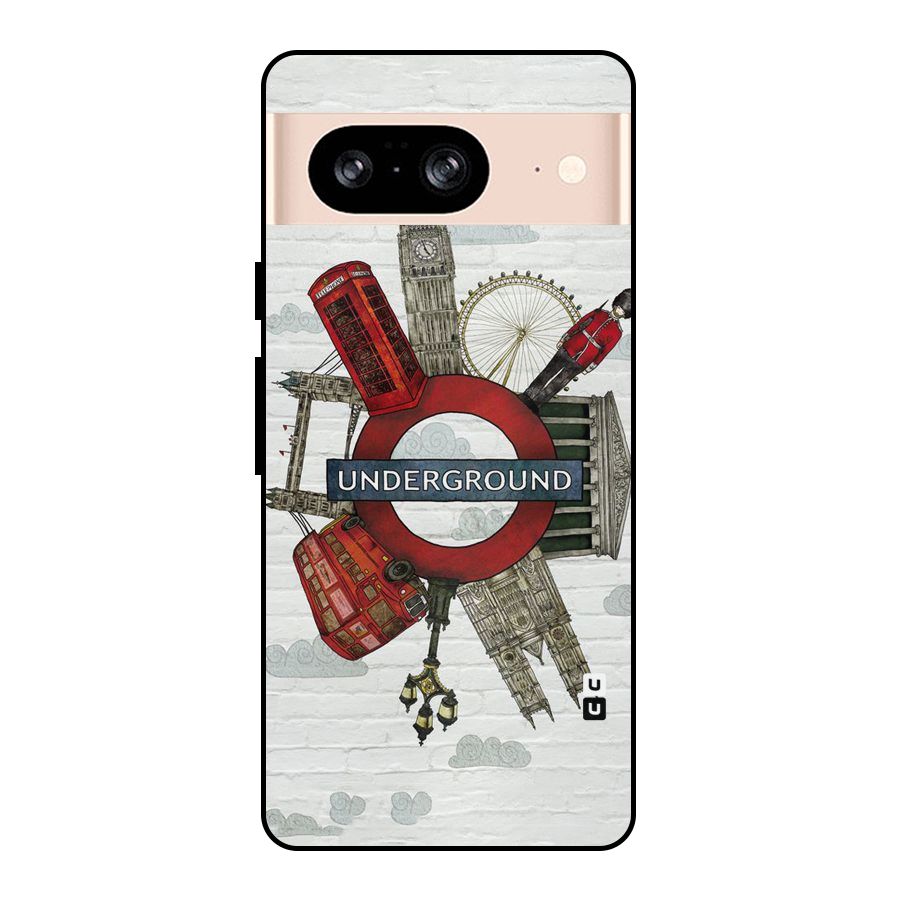 Underground Design Metal Back Case for Google Pixel 8
