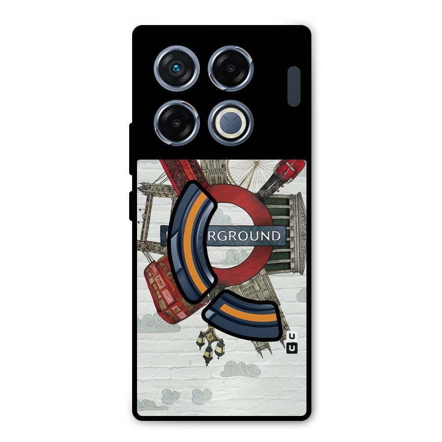 Underground Design Metal Back Case for Infinix GT 20 Pro