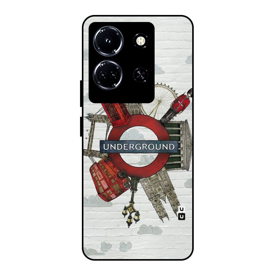 Underground Design Metal Back Case for Infinix Note 30 5G