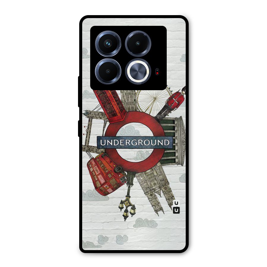 Underground Design Metal Back Case for Infinix Note 40 5G