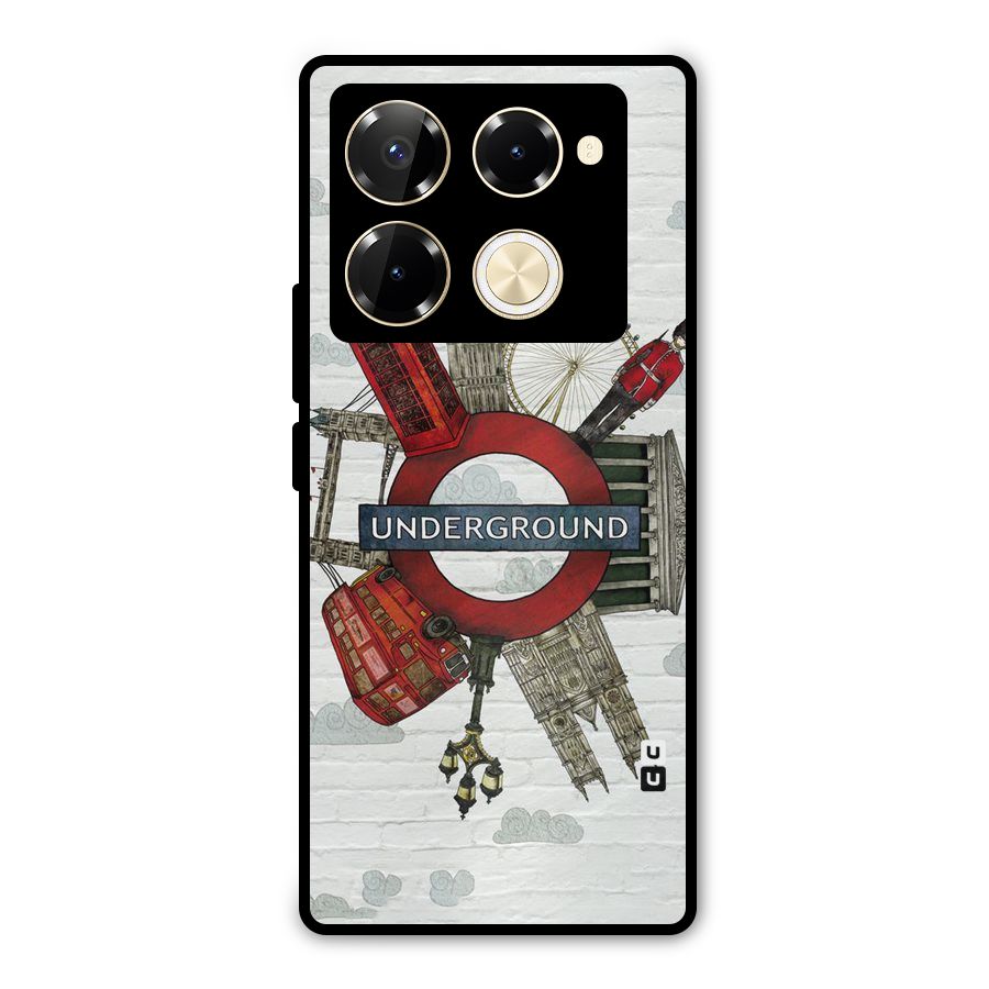 Underground Design Metal Back Case for Infinix Note 40 Pro