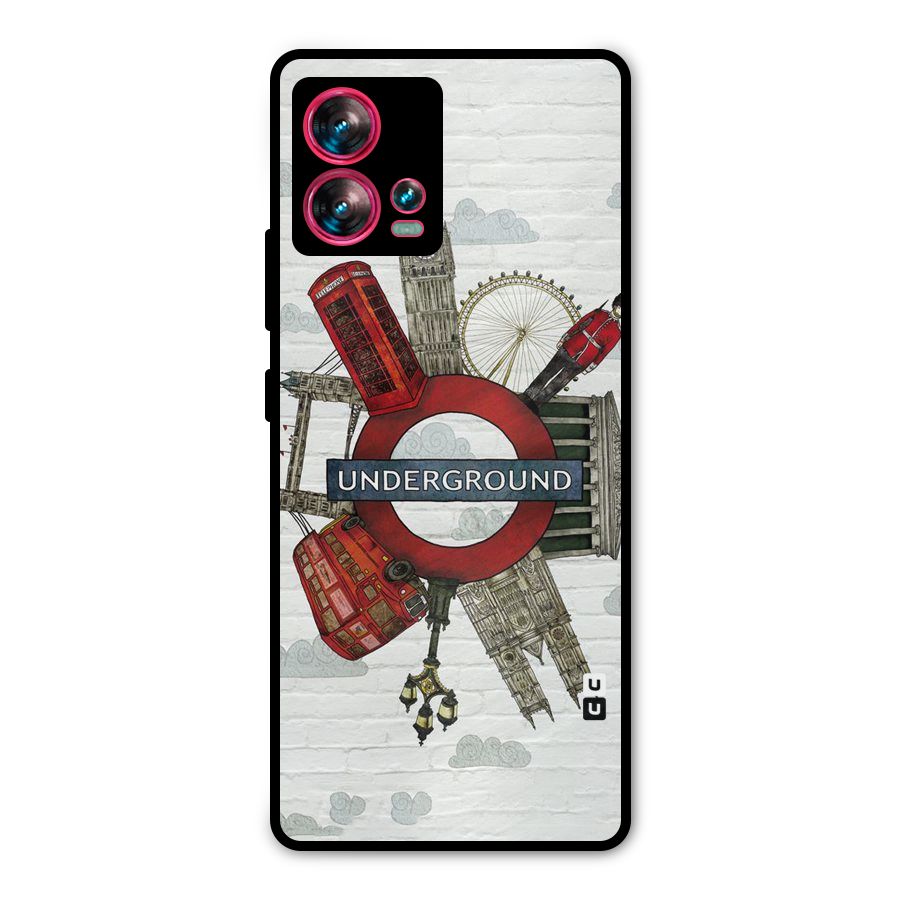 Underground Design Metal Back Case for Motorola Edge 30 Fusion