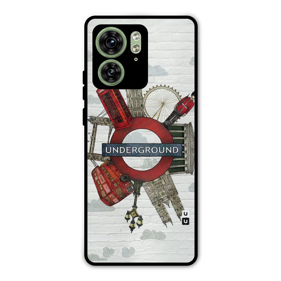 Underground Design Metal Back Case for Motorola Edge 40 5G