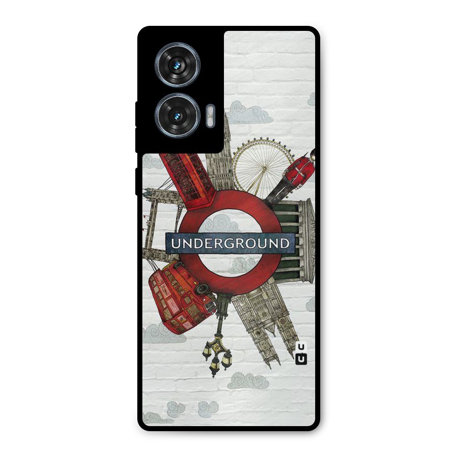 Underground Design Metal Back Case for Motorola Edge 50 Fusion