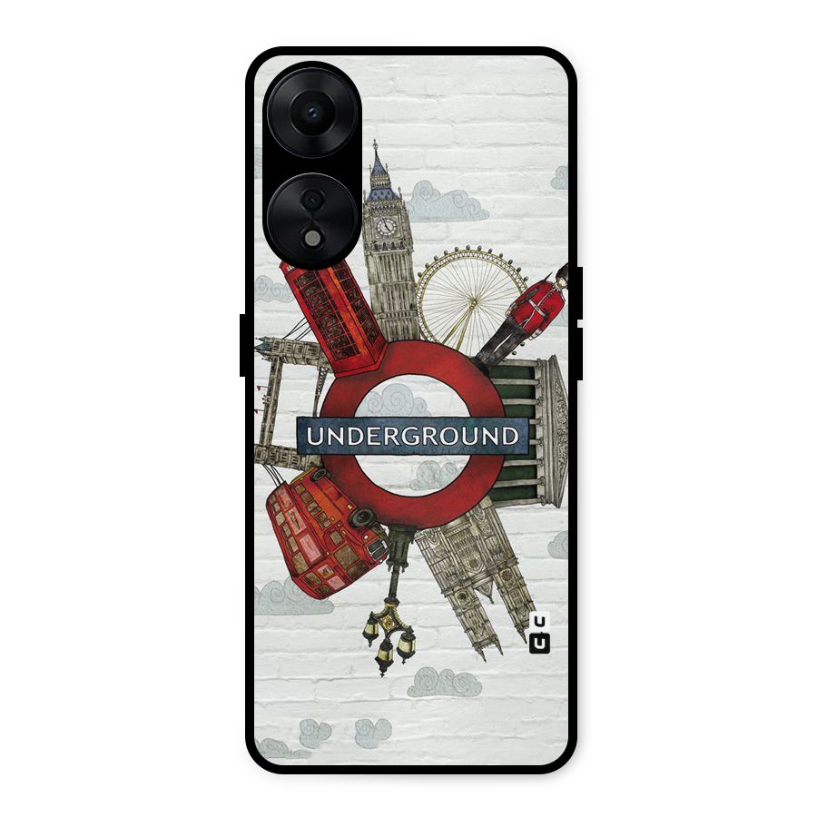 Underground Design Metal Back Case for Oppo A78 5G