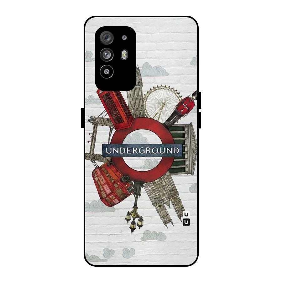 Underground Design Metal Back Case for Oppo F19 Pro Plus 5G