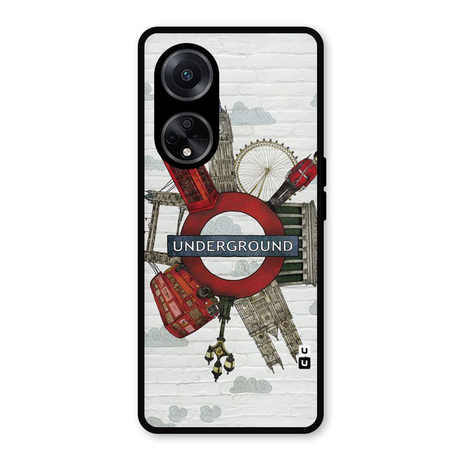 Underground Design Metal Back Case for Oppo F23