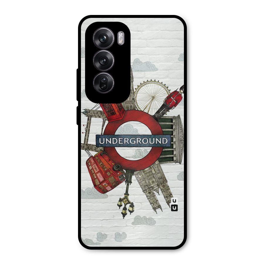 Underground Design Metal Back Case for Oppo Reno12 Pro