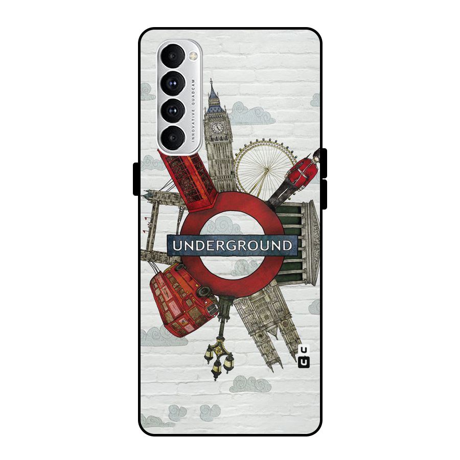 Underground Design Metal Back Case for Oppo Reno4 Pro