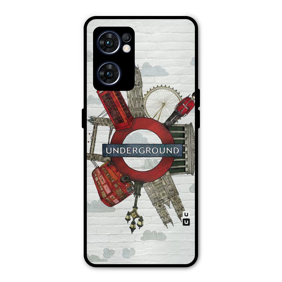 Underground Design Metal Back Case for Oppo Reno7 5G