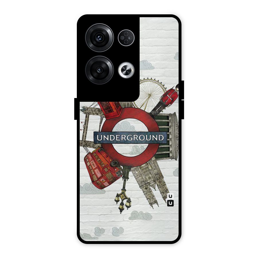 Underground Design Metal Back Case for Oppo Reno8 Pro 5G