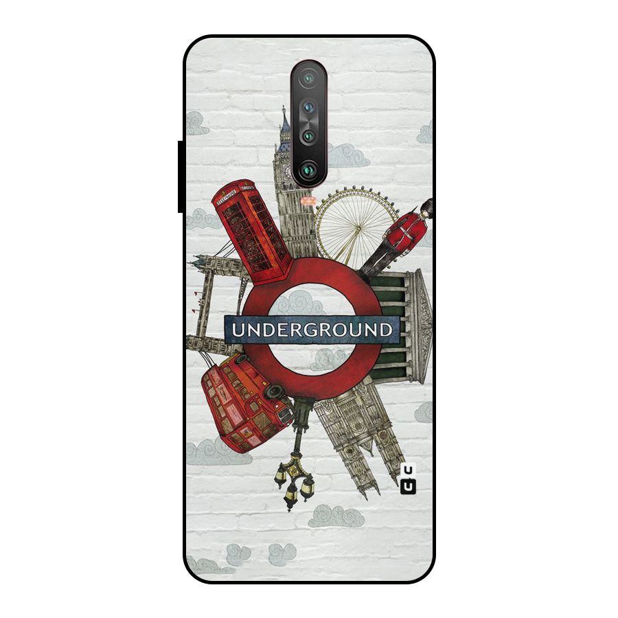 Underground Design Metal Back Case for Poco X2