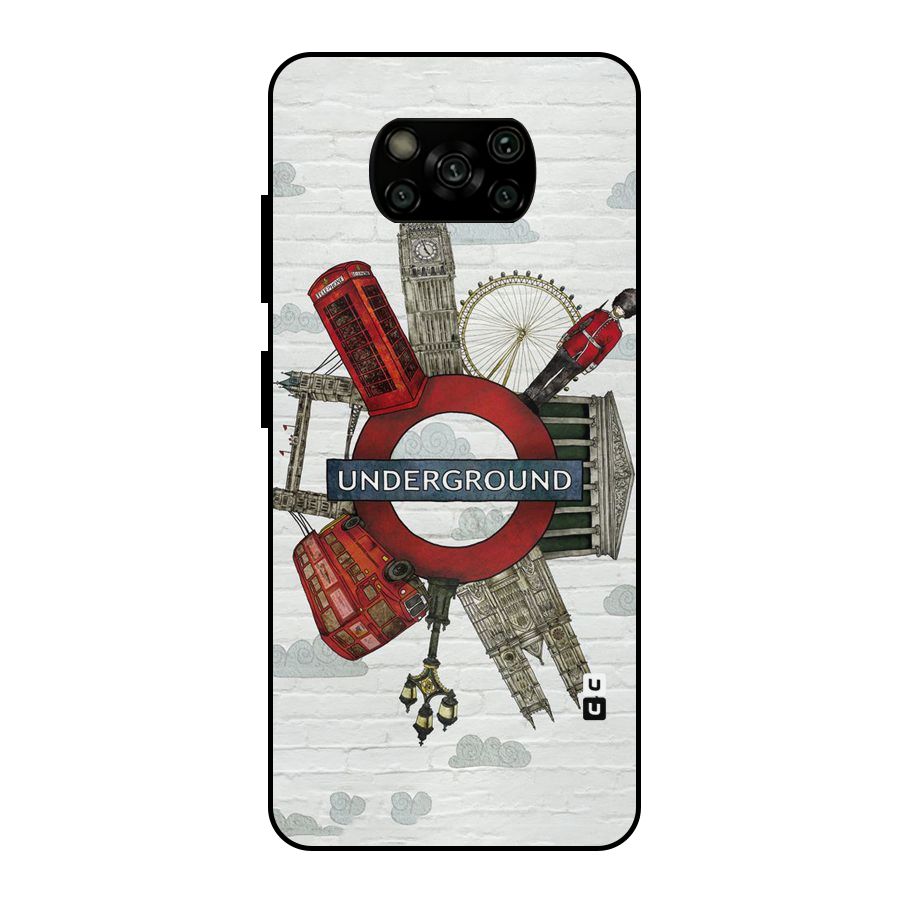 Underground Design Metal Back Case for Poco X3