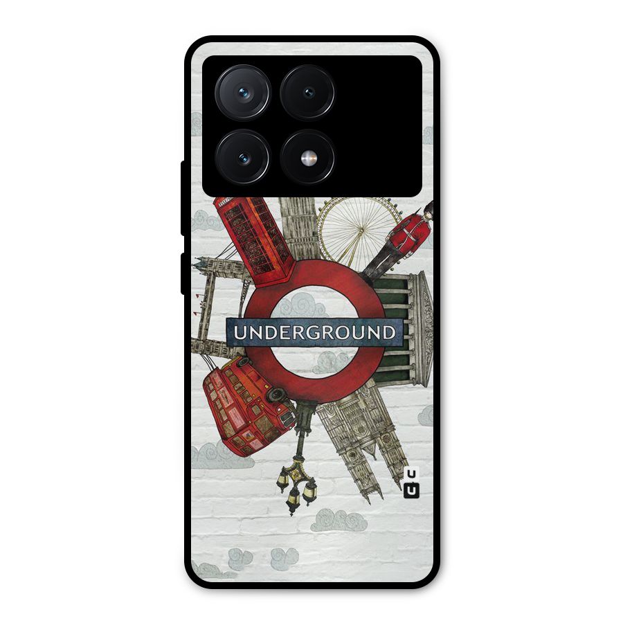 Underground Design Metal Back Case for Poco X6 Pro