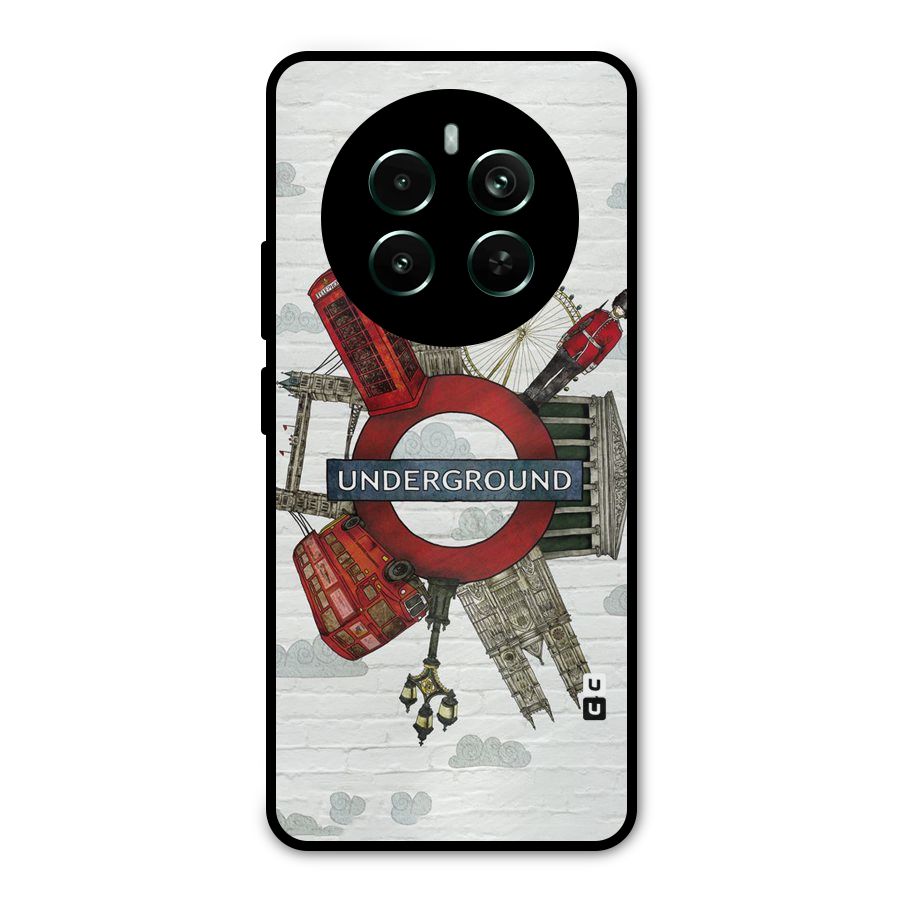 Underground Design Metal Back Case for Realme 12 Pro Plus
