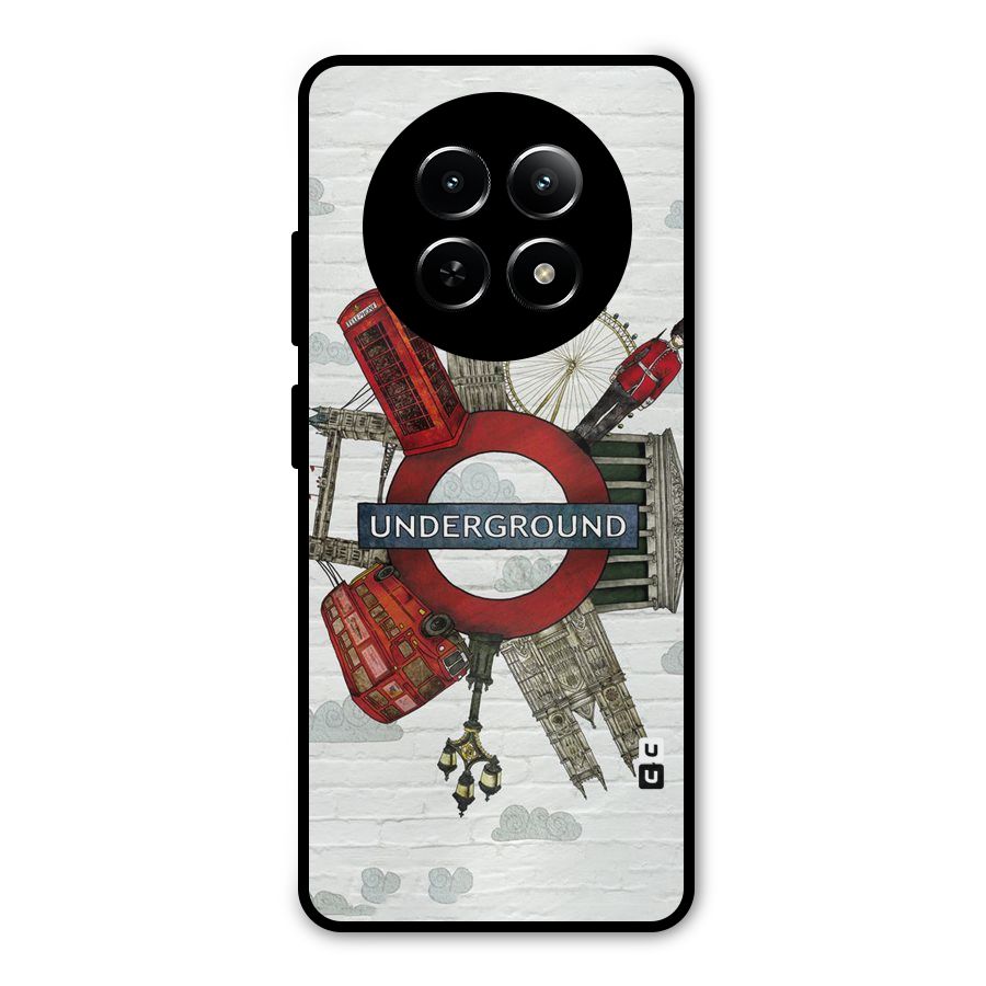 Underground Design Metal Back Case for Realme 12x 5G