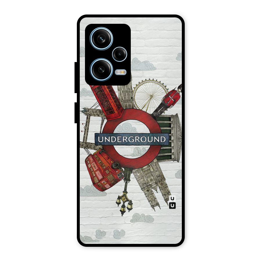 Underground Design Metal Back Case for Redmi Note 12 Pro