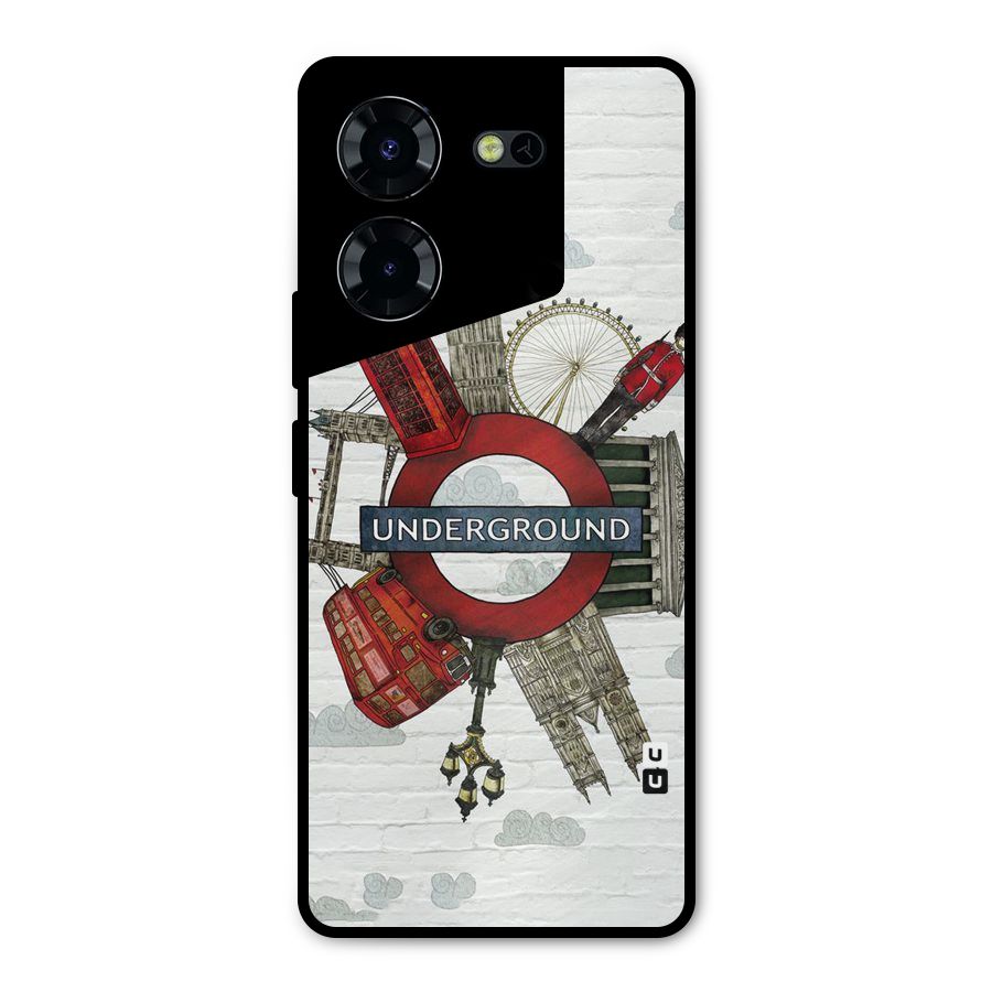 Underground Design Metal Back Case for Tecno Pova 5 Pro 5G