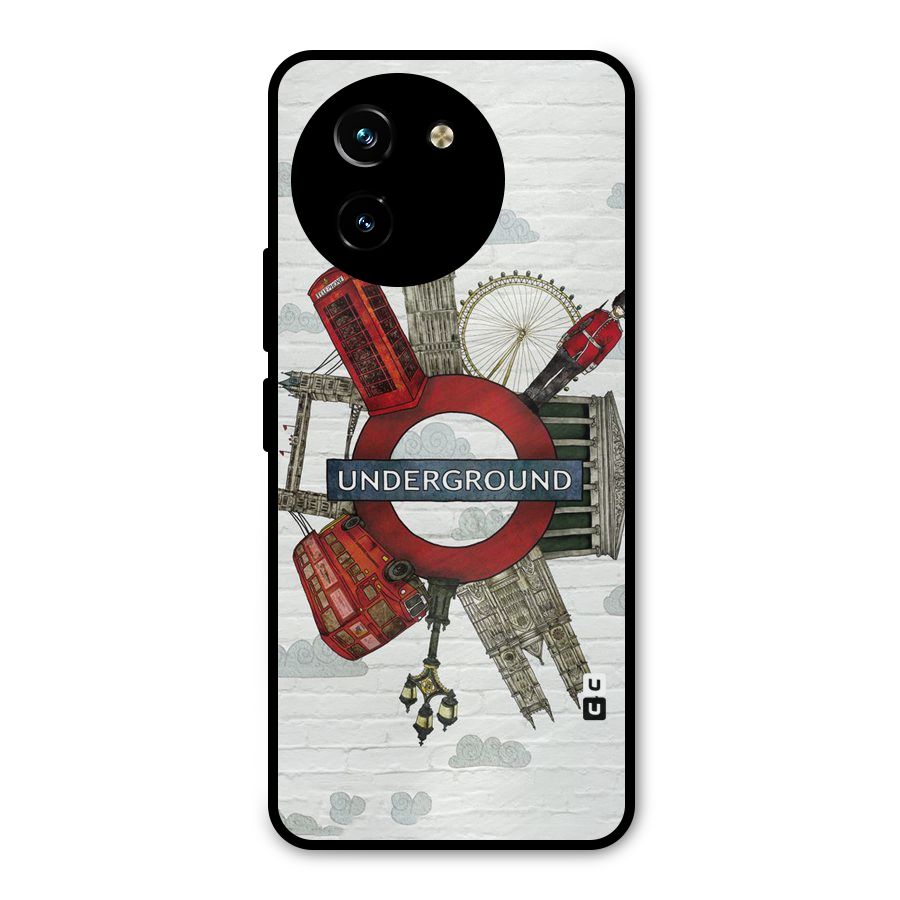 Underground Design Metal Back Case for Vivo T3x