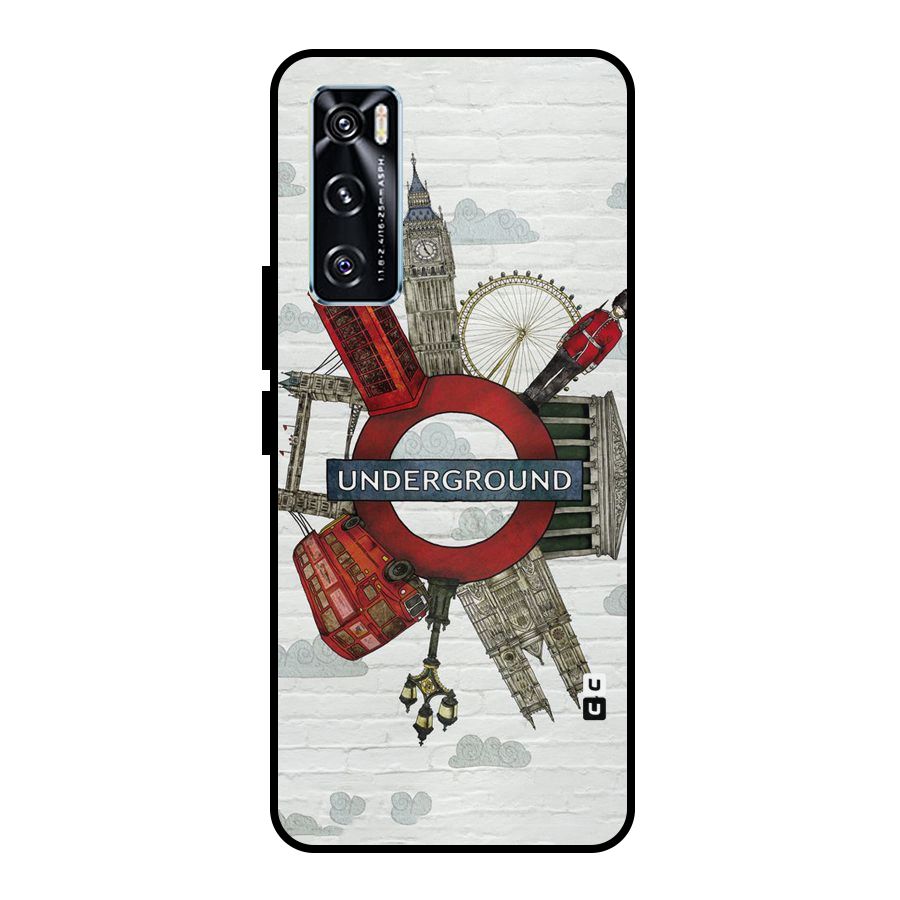 Underground Design Metal Back Case for Vivo V20 SE
